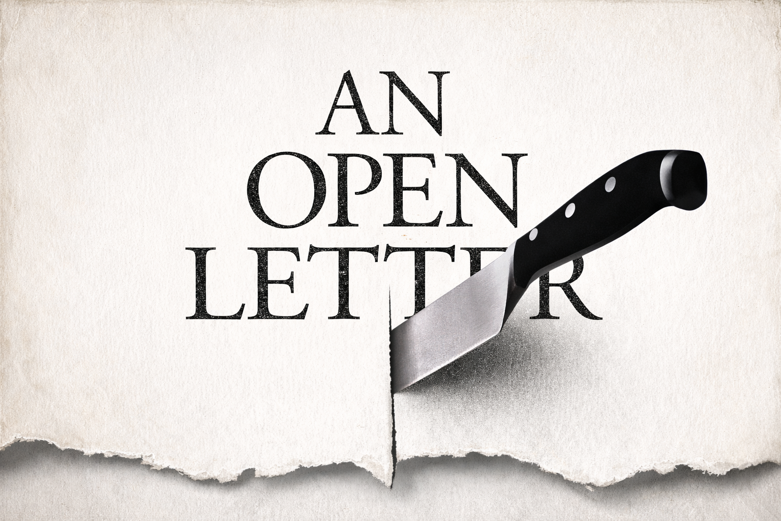 An Open Letter to People